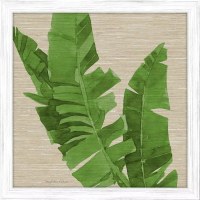 26" x 26" Banana Leaves Framed Print Under Glass