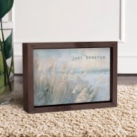 5" x 7" "Just Breathe" Coastal Sea Oats Plaque