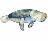 7' x 15" Multicolor Capiz Manatee Coastal Wall Art Plaque