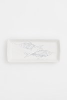 4" x 9" Two Blue Fish Ceramic Tray