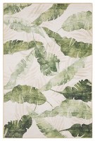 2' x 3' Green Tropical Leaves Indoor/Outdoor Fiji Rug