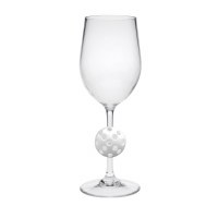 White Pickleball Acrylic Wine Glass