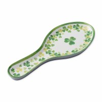 10" Melamine Shamrock Pattern Spoon Rest