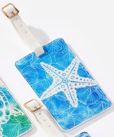 5" Blue Starfish Luggage Tag