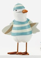 6" Coastal Seagull Holding a Surfboard PolystoneFigurine