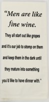 "Men are Like Fine Wine" Kitchen Towel