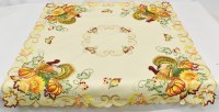 36" Sq Turkey Fall & Thanksgiving Table Topper