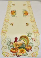 72" Turkey Fall & Thanksgiving Table Runner