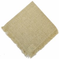20" Sq Natural Fringe Hem Cloth Napkin