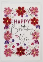 Pink Flower Quilling Card
