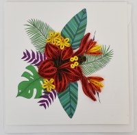 Hibiscus Quilling Card