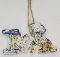 "I Love Dogs" Recycled Ornament