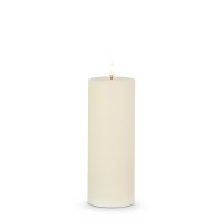 3" x 8" LED Ivory 3D Flame Luminesce Pillar Candle