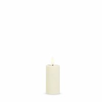 1.5" x 3" LED Ivory 3D Flame Luminesce Pillar Candle