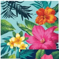 Multicolor Tropical Flowers Lunch Napkins