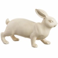 8" Beige Polyresin Bunny Figurine