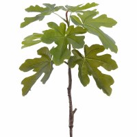 30" Faux Green Fig Leaf Branch