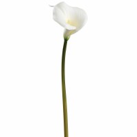 28" Faux White Calla Lily Stem