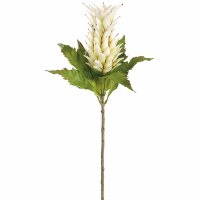 30" Faux White Bromeliad Flowers Stem