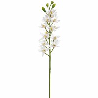 39" Faux White Dendrobium Spray