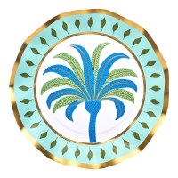 Pack of 8 8" Round Palm Tree Paper Plates