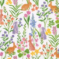 6.5" Square Bunny Field Lunch Napkins