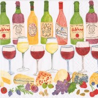 5" Square Wine Pairings Beverage Napkins