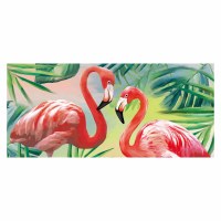 10" x 22" "Two Flamingos Sassafras Doormat Insert