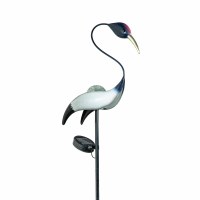 51" White Bird Solar Garden Stake