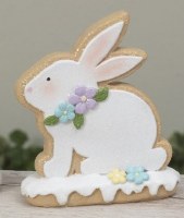 6" Easter Bunny Gingerbread Sitting Polyresin Figurine