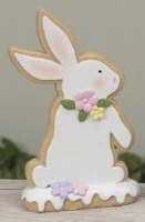 6" Easter Bunny Gingerbread Standing Polyresin Figurine