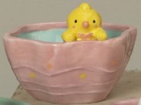 5" Yellow Easter Chick Ceramic Bowl