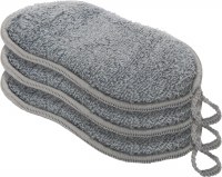 Set of Three 7" x 4" Gray Sponges