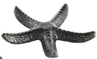 9" Black Metal Starfish Figurine