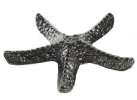 7" Black Metal Starfish Figurine