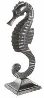 12" Black Metal Seahorse Statue