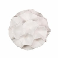 6" White Polyresin Textured Orb