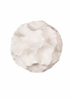 4" White Polyresin Textured Orb