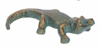 6" Coastal Metal Verdigris Alligator Figurine