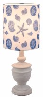 15" Blue Seashells Shade Table Lamp