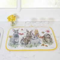 14" x 21" Bunnies Drying Mat