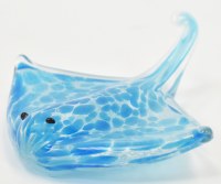 5" Aqua Glass Sting Ray Coastal Figurine