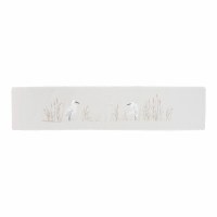 14" x 72" White Egret Table Runner