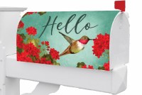 "Hello" Botanical Hummingbird Mailbox Cover