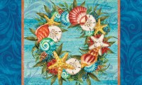 18" x 30" Shell Wreath Coastal Doormat