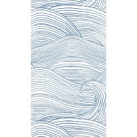 8.5" x 4.5" Blue Wind and Waves Guest Towels