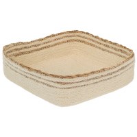 8" Sq Cream Seagrass Lunch Napkin Holder