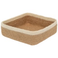 8" Sq Natural Jute Lunch Napkin Holder