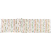 13" x 72" Multipastel Wavy Lines Table Runner