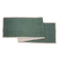 14" x 72" Green Fringe Table Runner